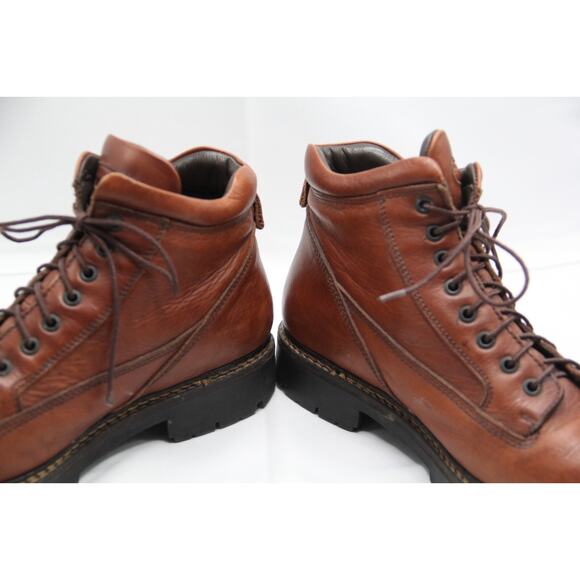 Johnson & Murphy Hiking Boots Mens 10M Brown Leather GTX Waterproof 8 Eyelets - Picture 9 of 11